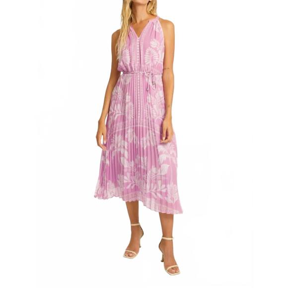 NEW CABALLERO nouvel palm dress in pink
